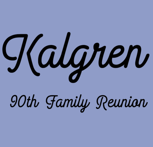 Kalgren 90th Reunion shirt design - zoomed