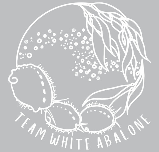 Summer 2026 T-Shirt Fundraiser - Team White Abalone shirt design - zoomed