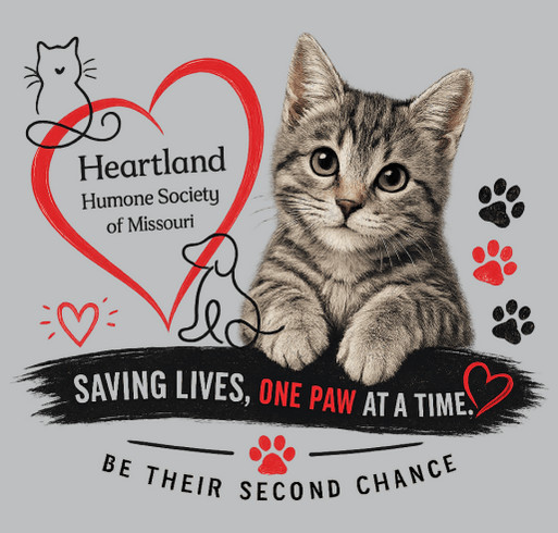 Heartland Humane Society T-shirt fundraiser shirt design - zoomed