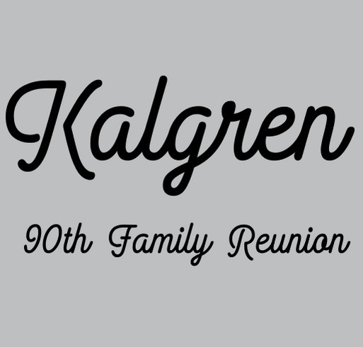 Kalgren 90th Reunion shirt design - zoomed