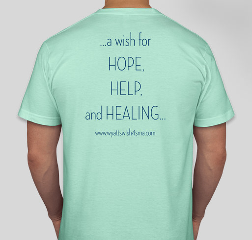 Wyatt's Wish alt logo Fundraiser - unisex shirt design - back