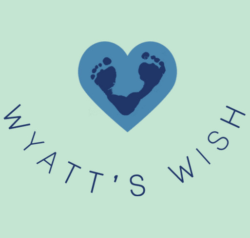 Wyatt's Wish alt logo shirt design - zoomed