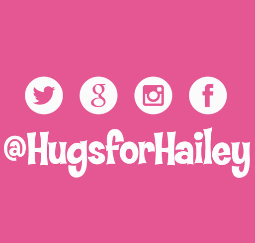 Hugs for Hailey shirt design - zoomed