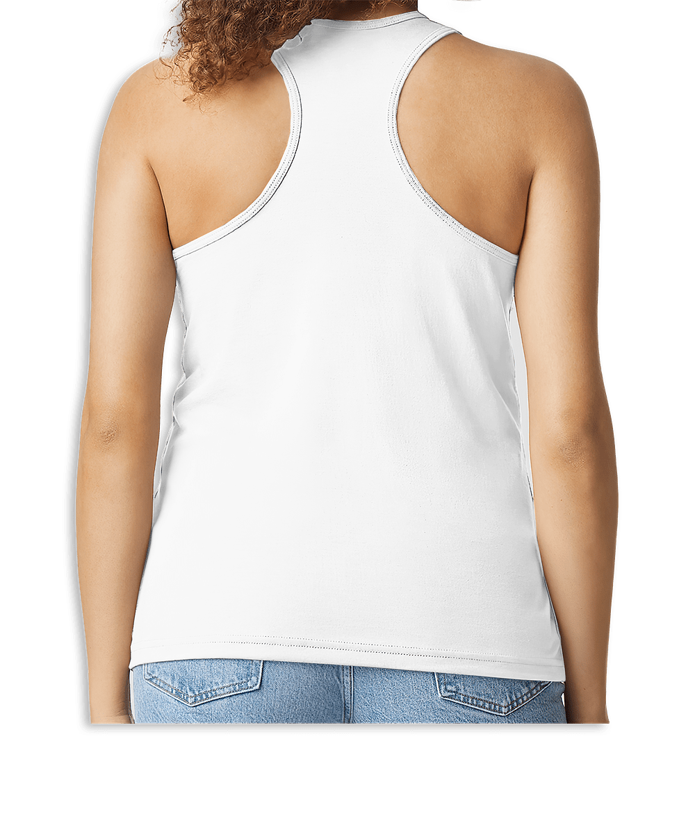 ‘GoldStorm Mom’ Racerback tank - white Fundraiser - unisex shirt design - back