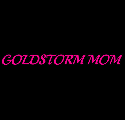 GoldStorm Mom’ Racerback tank - black shirt design - zoomed
