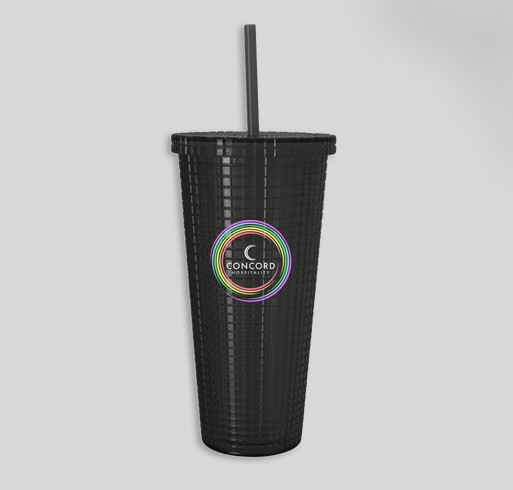 Full Color 23 oz. Square Pattern Tumbler with Straw