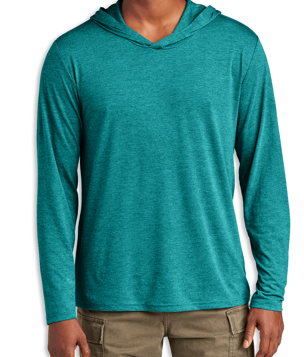 District Perfect Tri-Blend Hooded Long Sleeve T-shirt