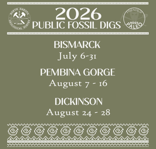 2026 NDGS Paleontology Public Fossil Digs Shirts shirt design - zoomed