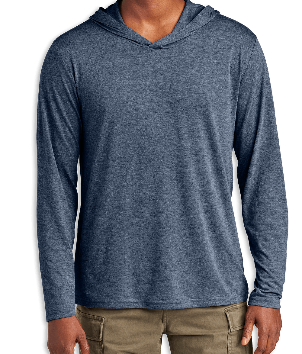 District Perfect Tri-Blend Hooded Long Sleeve T-shirt