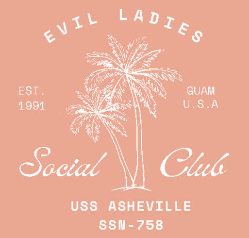 EVIL Ladies' Social Club FRG Fundraiser shirt design - zoomed