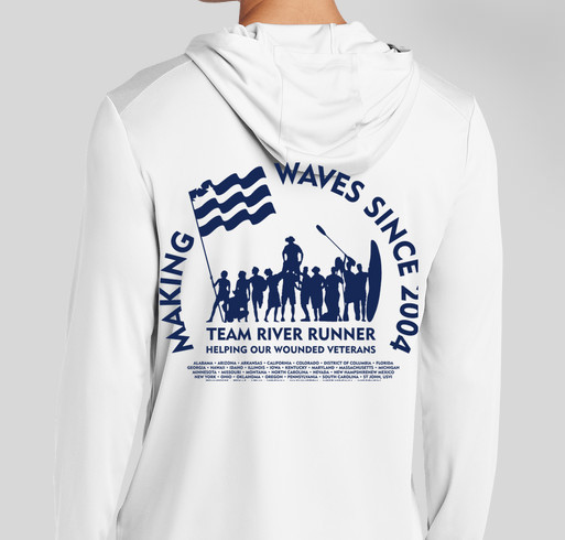 Join the Celebration! Team River Runner's 20th Anniversary Tee Shirts Now Available! Fundraiser - unisex shirt design - back