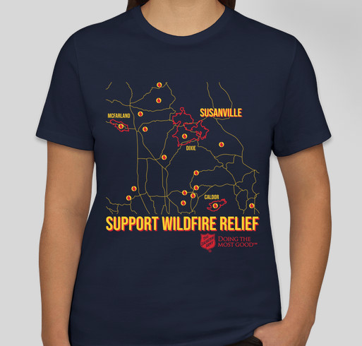 Support the Del Oro Salvation Army Wildfire Relief Efforts Fundraiser - unisex shirt design - front