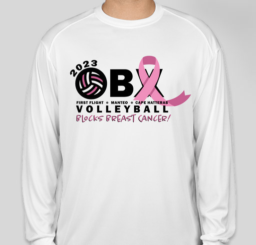 Dare County Schools Volleyball Dig Pink 2023 Fundraiser Fundraiser - unisex shirt design - front