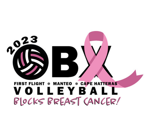 Dare County Schools Volleyball Dig Pink 2023 Fundraiser shirt design - zoomed