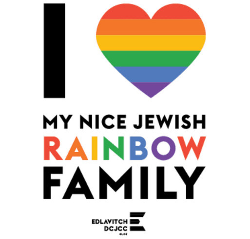 I ❤️ My Nice Jewish Rainbow Family shirt design - zoomed