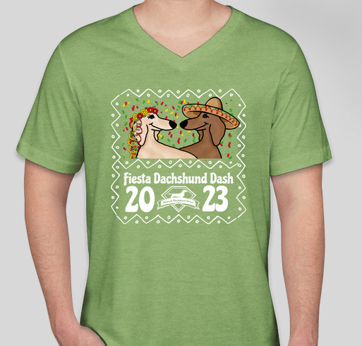 Fiesta Dachshund Dash 2023 Fundraiser - unisex shirt design - front