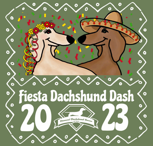 Fiesta Dachshund Dash 2023 shirt design - zoomed