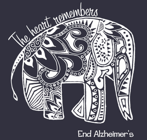 The Heart Remembers - END Alzheimer's (In Memory of Paul Chaney) shirt design - zoomed
