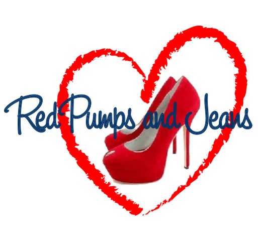 Red Pumps and Jeans - Domestic Violence Awareness Movement shirt design - zoomed