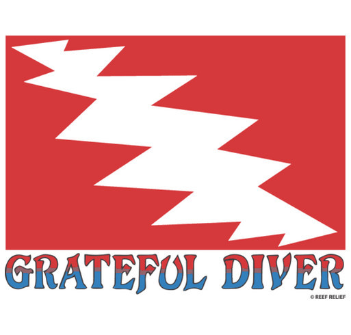 Reef Relief's Grateful Diver shirt design - zoomed