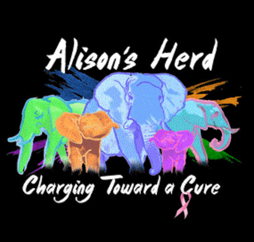 Alison's Herd- Charging Toward a Cure shirt design - zoomed