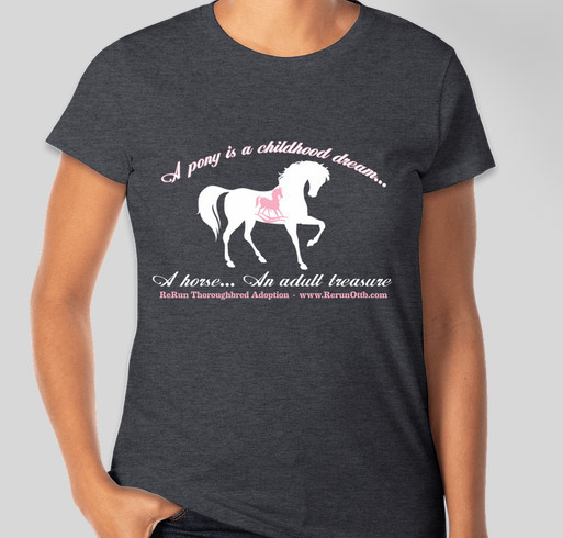 ReRun Thoroughbred Adoption: Horses are Treasures - Tshirts Fundraiser - unisex shirt design - front