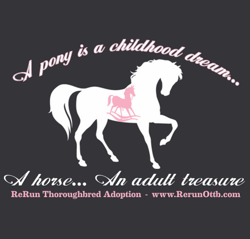 ReRun Thoroughbred Adoption: Horses are Treasures - Tshirts shirt design - zoomed