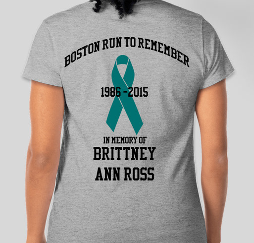 Boston Run to Remember Half Marathon - Brittney Ross Fundraiser - unisex shirt design - back