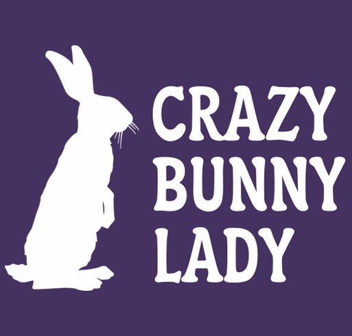Crazy Bunny Lady shirt design - zoomed