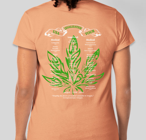 2020 Legalization Tour shirts are here Fundraiser - unisex shirt design - back