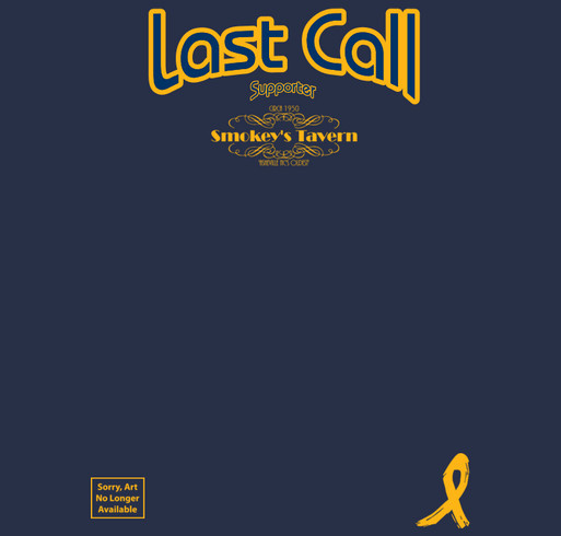 Smokey's Taverns' Last Call shirt design - zoomed