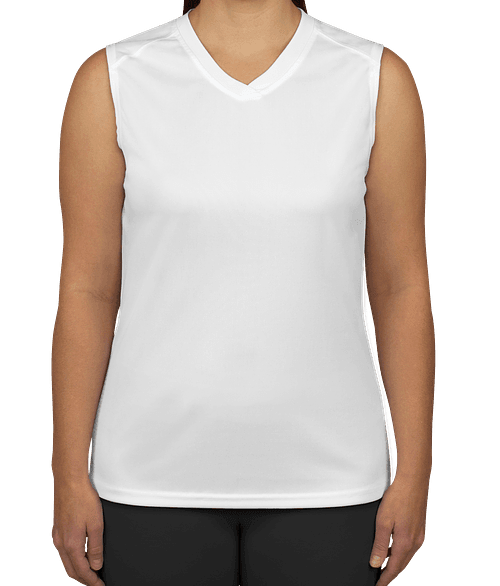 Badger B-Dry Women's Sleeveless Performance Shirt - White