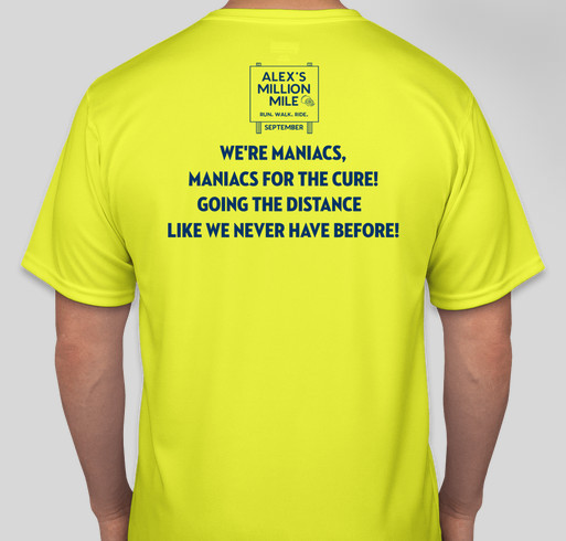 Million Mile Maniacs! Fundraiser - unisex shirt design - back