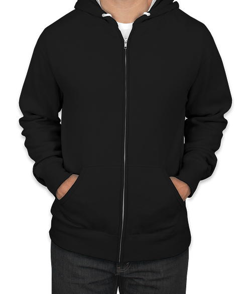 black zip up no hood
