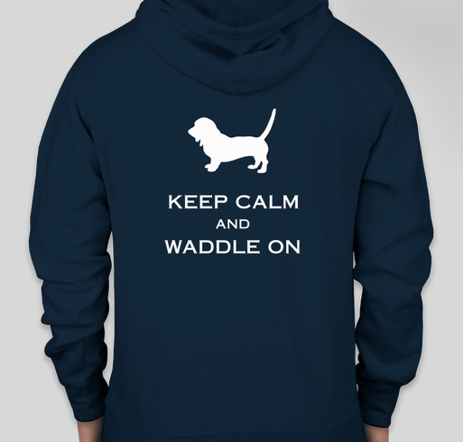 New England Basset Hound Rescue Spring Campaign Fundraiser - unisex shirt design - back