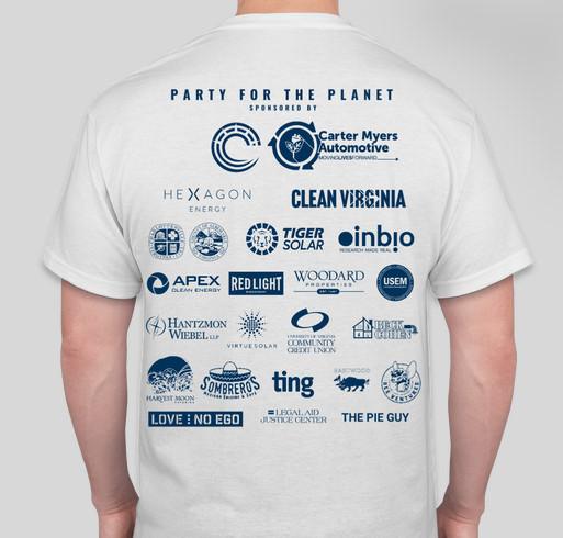 Party for the Planet T-Shirt Fundraiser - unisex shirt design - back