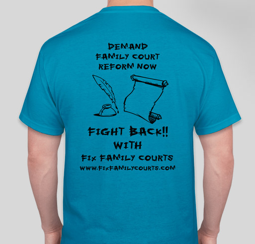 No More Jim Crow Family Courts - Defeating one state at a time! Fundraiser - unisex shirt design - back