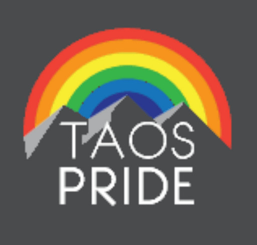 Taos Pride Rainbow shirt design - zoomed