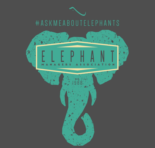 Elephant Managers Associaiton limited-edition merchandise shirt design - zoomed