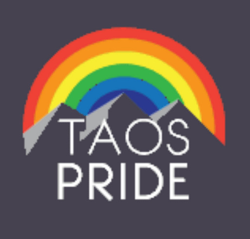 Taos Pride Rainbow shirt design - zoomed