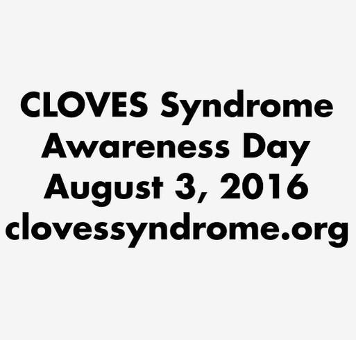 Cloves Syndrome Fundraiser shirt design - zoomed