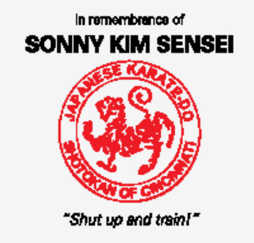 Sonny Kim Sensei's Family Fundraiser shirt design - zoomed