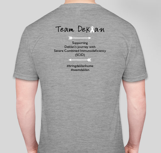 Bring Deklan Home Fundraiser - unisex shirt design - back