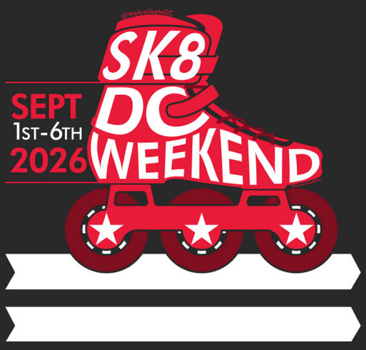 Sk8 DC weekend 2026 Tshirts shirt design - zoomed