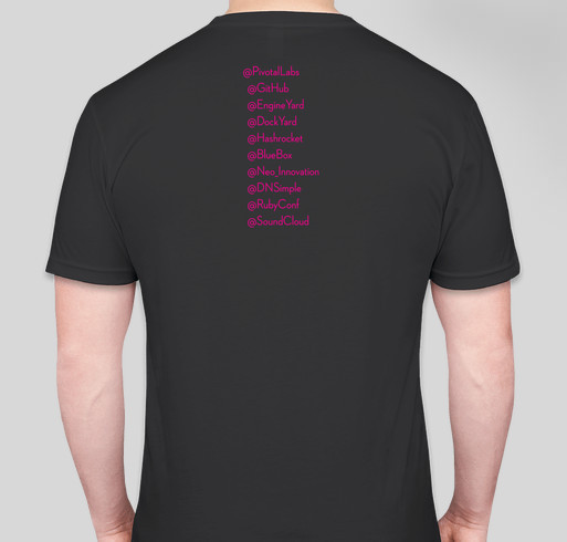 Ruby on Sails Miami 2013 Fundraiser - unisex shirt design - back