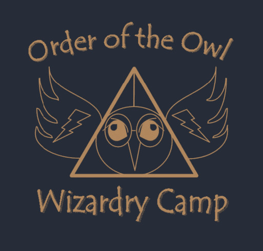 Order of the Owl Wizardry Camp helping kids with Cystic Fibrosis shirt design - zoomed