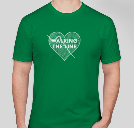 Walking the Line into the Heart of Virginia ... June 17 to July 2, 2017 Fundraiser - unisex shirt design - front