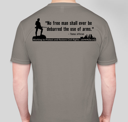 Restore and Protect Freedom - Comm2A Fundraiser - unisex shirt design - back