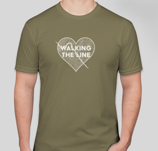 Walking the Line into the Heart of Virginia ... June 17 to July 2, 2017 Fundraiser - unisex shirt design - front