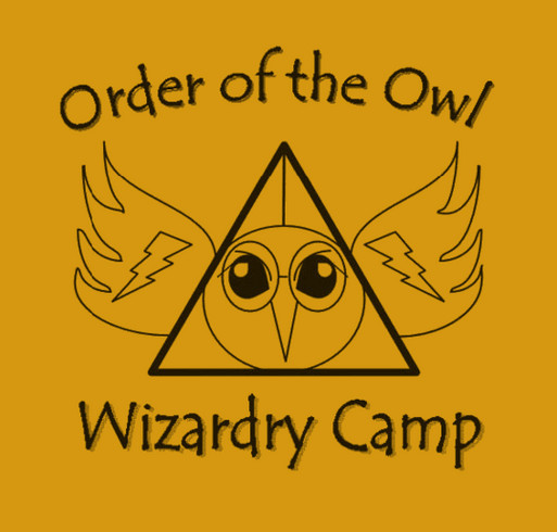 Order of the Owl Wizardry Camp helping kids with Cystic Fibrosis shirt design - zoomed